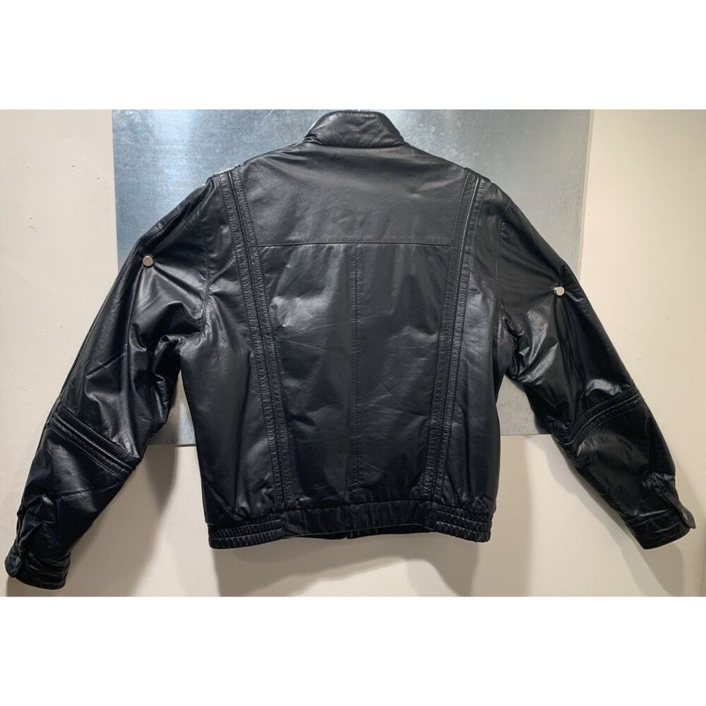 Motorcycle Jacket Insulated Studded Leather International Collection Sz42 Vtg - Picture 5 of 16